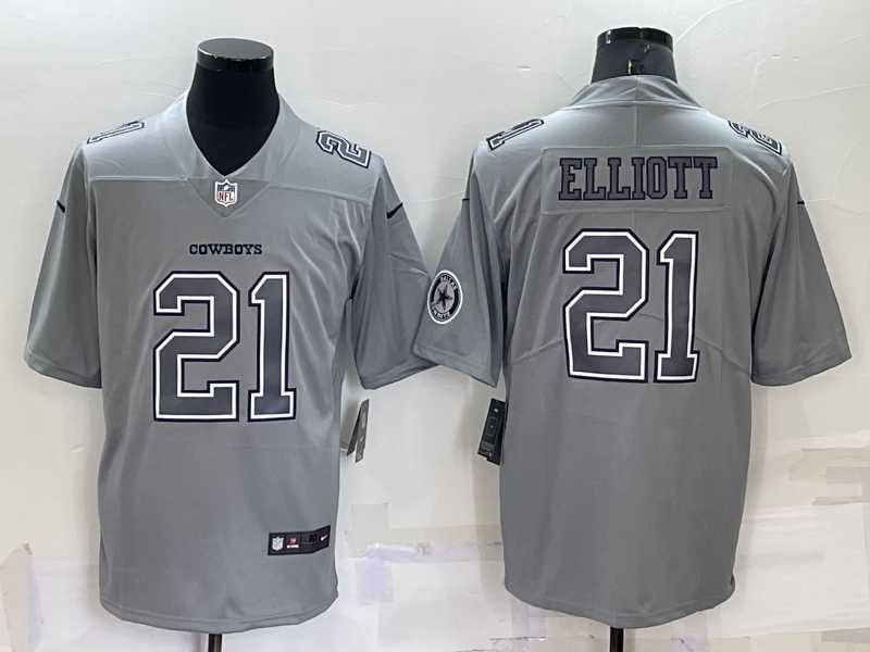 Men's Dallas Cowboys #21 Ezekiel Elliott LOGO Grey Atmosphere Fashion 2022 Vapor Untouchable Stitched Nike Limited Jersey,We sell and wholesale Men's Dallas Cowboys #21 Ezekiel Elliott LOGO Grey Atmosphere Fashion 2022 Vapor Untouchable Stitched Nike Limited Jersey on line form chian!